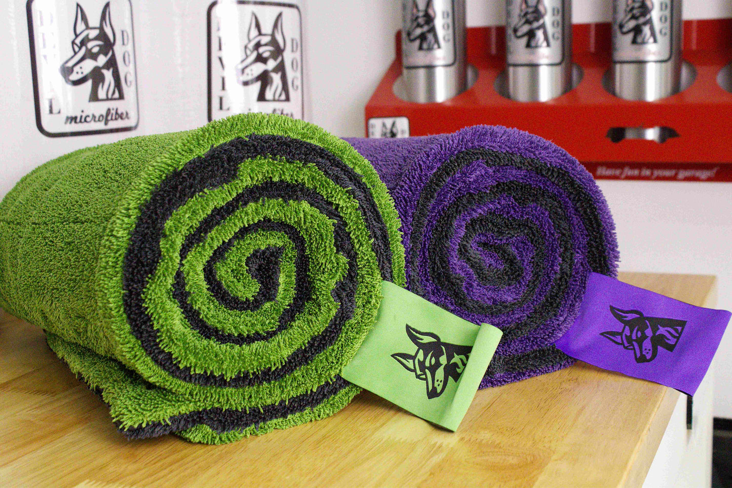 XL 24"x45" Green Devil Dog Truck Drying Towel