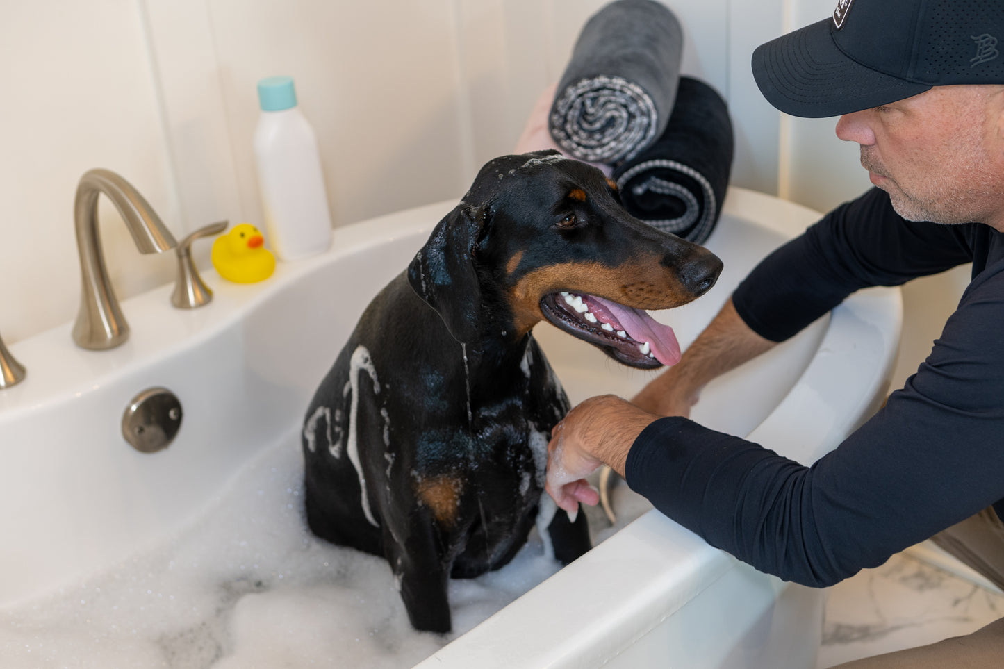 16" x 24" Gray Devil Dog Premium Pet Drying Towel